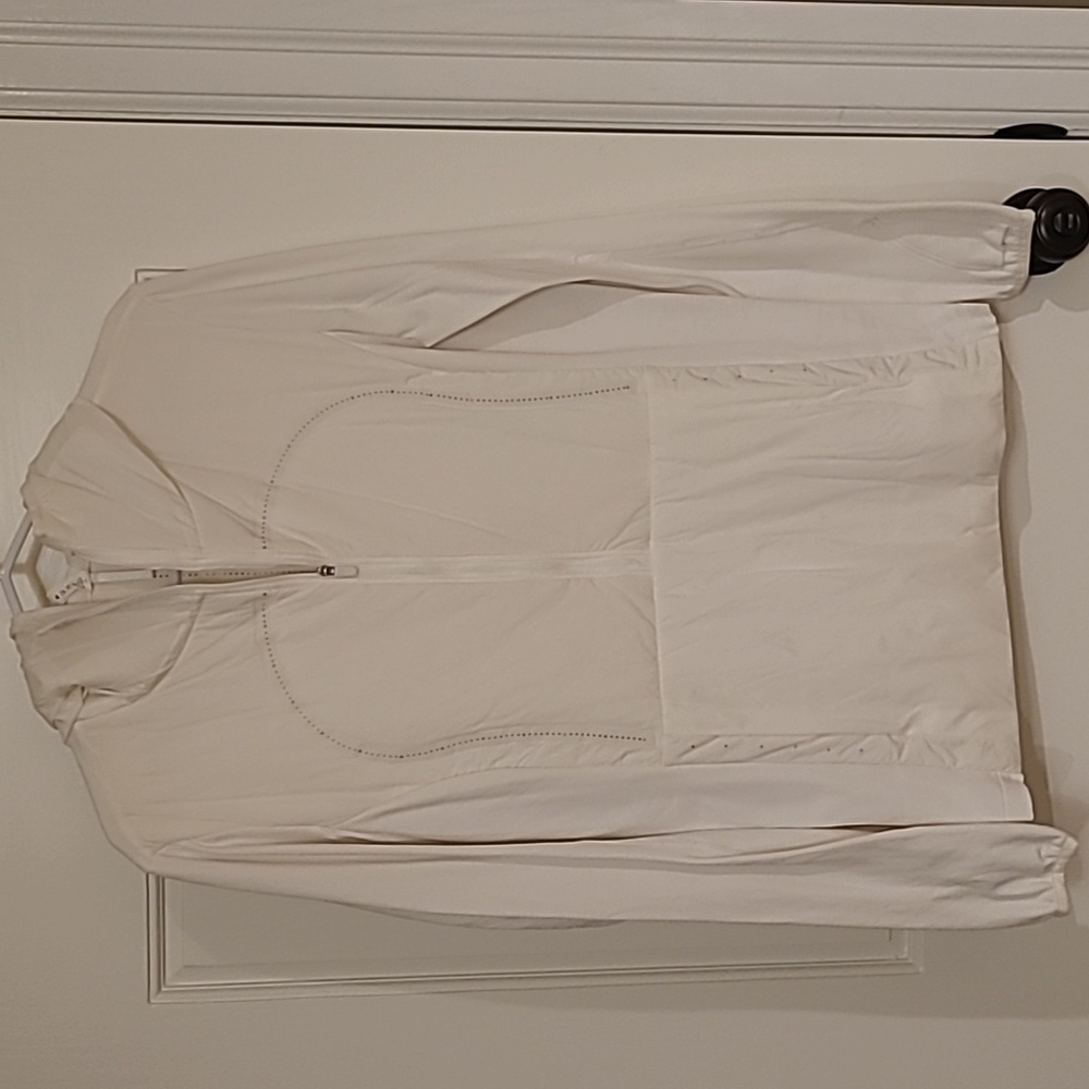 Lululemon,  size 10, white running jacket